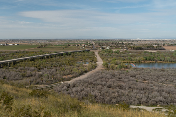 Picture of confluence of Gila and Salt Rivers