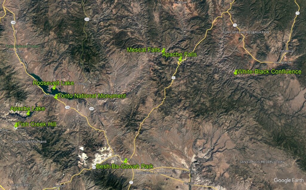 Picture of map of Salt River Canyon