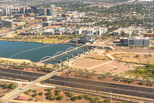Aerial View of Tempe Town Lake