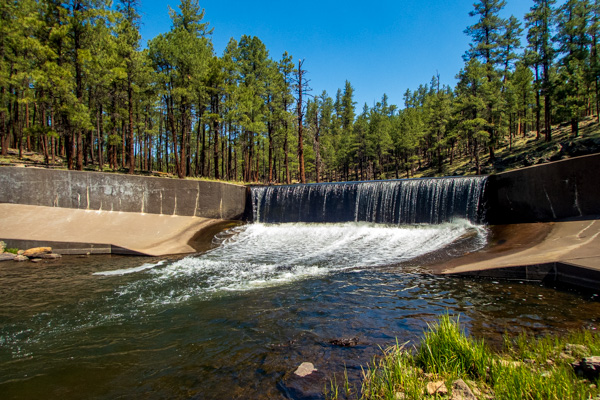 Photo of fish dam on West Fork of Black River