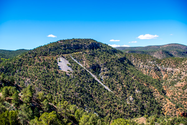 Picture of mine tailings in Salt River Canyon